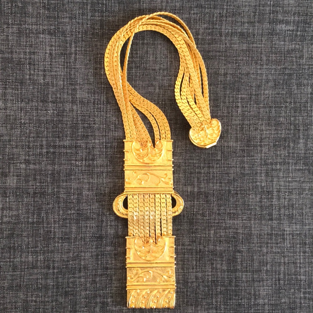 ANTIQUE JUDITH LEIBER HAUTE COUTURE GOLD NECKLACE